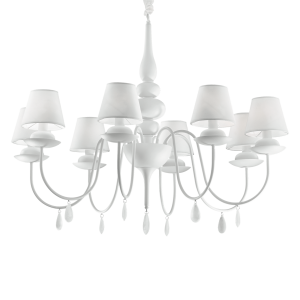 Lampa wisząca BLANCHE SP8 BIANCO biała 035574 Ideallux