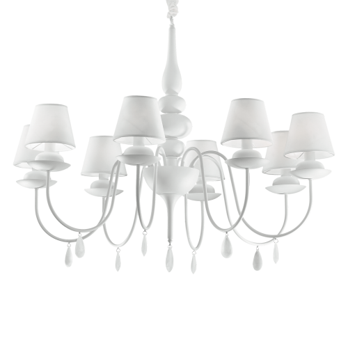 Lampa wisząca BLANCHE SP8 BIANCO biała 035574 Ideallux