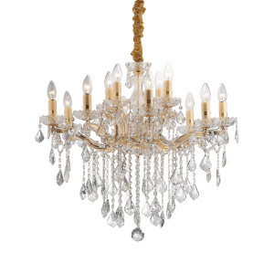 Lampa wisząca FLORIAN SP12 ORO złota 035611 Ideallux