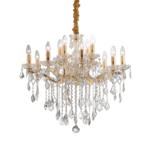 Lampa wisząca FLORIAN SP12 ORO złota 035611 Ideallux
