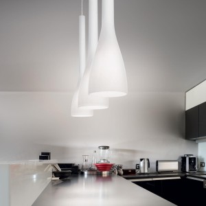 Lampa wisząca 	FLUT SP1 BIG BIANCO biała 035666 Ideallux