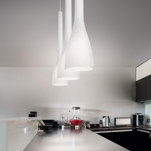 Lampa wisząca 	FLUT SP1 BIG BIANCO biała 035666 Ideallux