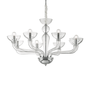 Lampa wisząca CASANOVA SP8 TRANSPARENTE transparentny 044255 Ideallux
