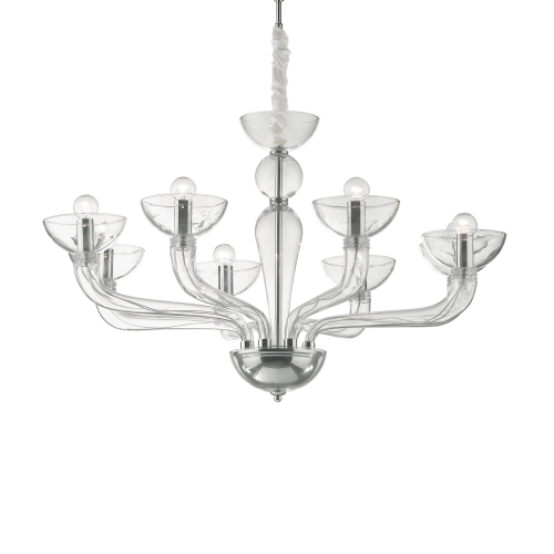 Lampa wisząca CASANOVA SP8 TRANSPARENTE transparentny 044255 Ideallux