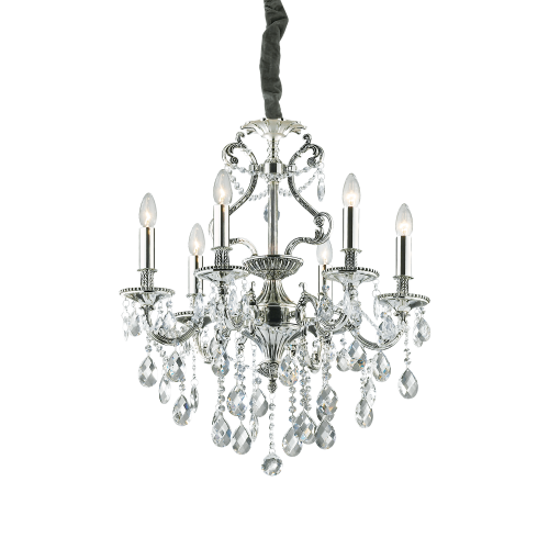 Lampa wisząca GIOCONDA SP6 ARGENTO srebrna 044927 Ideallux