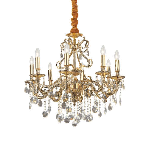 Lampa wisząca GIOCONDA SP8 ORO złota 060514 Ideallux