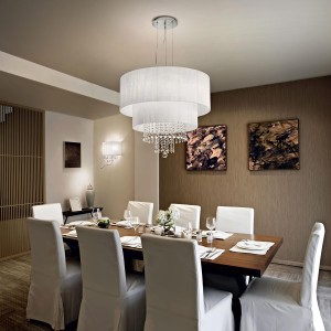 Lampa wisząca OPERA SP6 BIANCO biała 068299 Ideallux