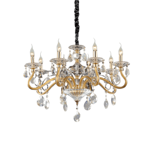 Lampa wisząca NEGRESCO SP8 ORO złota 087764 Ideallux