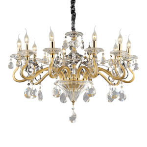 Lampa wisząca NEGRESCO SP10 ORO złota 087771 Ideallux