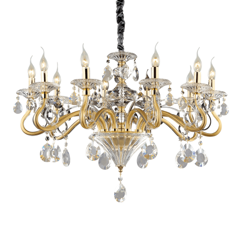 Lampa wisząca NEGRESCO SP10 ORO złota 087771 Ideallux