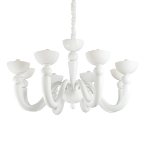 Lampa wisząca BON BON SP8 BIANCO biała 094007 Ideallux