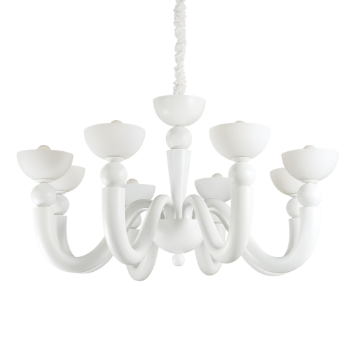 Lampa wisząca BON BON SP8 BIANCO biała 094007 Ideallux