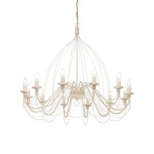 Lampa wisząca CORTE SP12 BIANCO ANTICO antyczna biel 097664 Ideallux