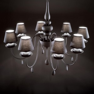 Lampa wisząca BLANCHE SP8 BIANCO biała 111896 Ideallux