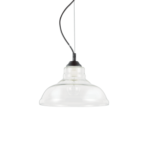 Lampa wisząca BISTRO' SP1 PLATE TRANSPARENTE transparentna 112336 Ideallux