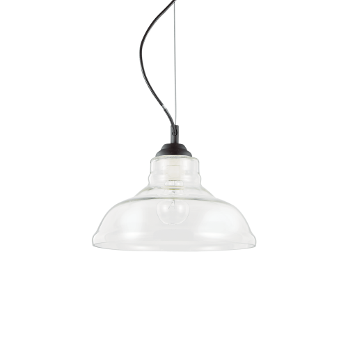 Lampa wisząca BISTRO' SP1 PLATE TRANSPARENTE transparentna 112336 Ideallux