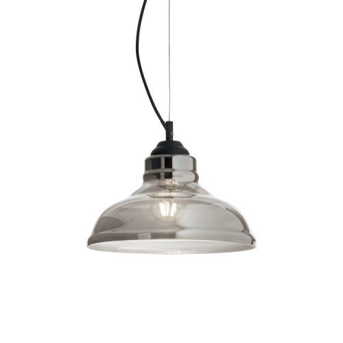 Lampa wisząca BISTRO' SP1 PLATE FUME' przydymione szkło 112343 Ideallux