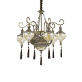 Lampa wisząca HAREM SP9 antyczny mosiądz 116006 Ideallux