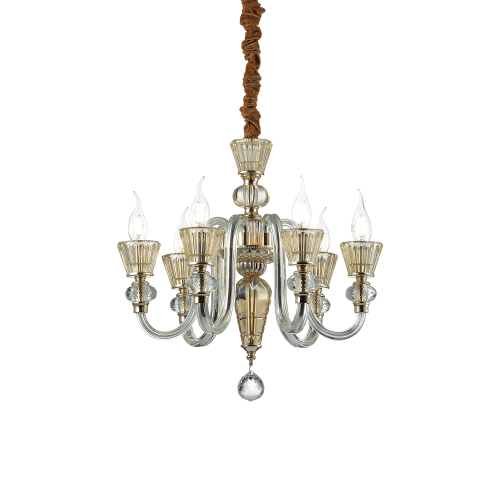 Lampa wisząca STRAUSS SP6 złota 140605 Ideallux