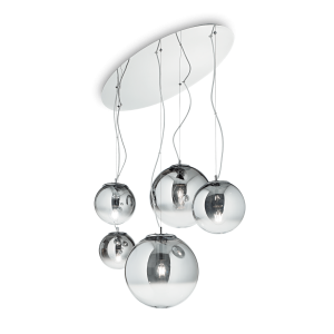 Lampa wisząca MAPA SP5 CROMO SFUMATO chrom 140759 Ideallux