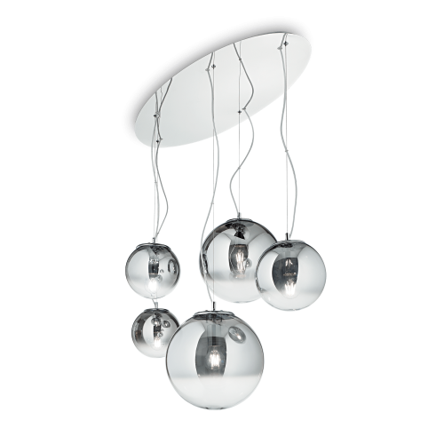 Lampa wisząca MAPA SP5 CROMO SFUMATO chrom 140759 Ideallux