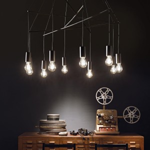 Lampa wisząca POP NERO SP10 czarna 158860 Ideallux