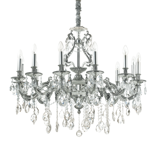 Lampa wisząca GIOCONDA SP12 ARGENTO srebrna 164953 Ideallux