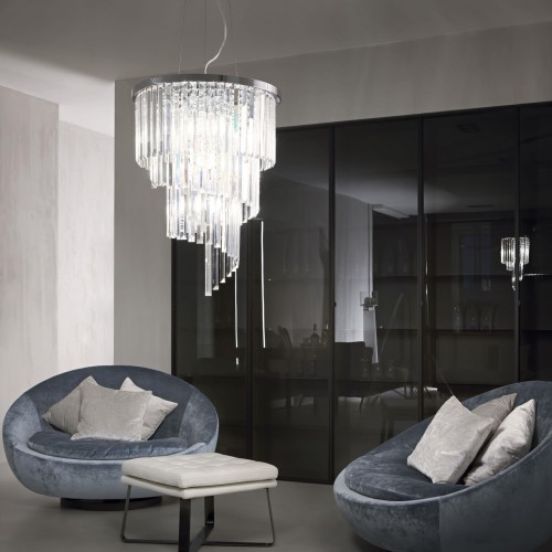 Lampa wisząca CARLTON SP12 CROMO chrom 166247 Ideallux