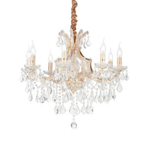 Lampa wisząca NAPOLEON SP8 ORO złota 167398 Ideallux