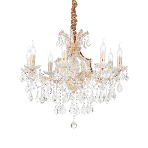 Lampa wisząca NAPOLEON SP8 ORO złota 167398 Ideallux