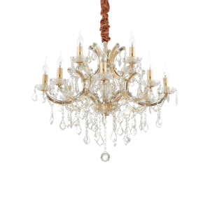 Lampa wisząca NAPOLEON SP12 ORO złota 167404 Ideallux