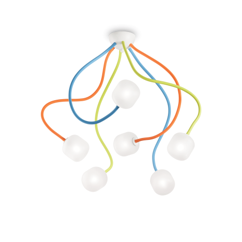 Lampa sufitowa z elastycznymi ramionami OCTOPUS PL6 multikolor 174976 Ideallux