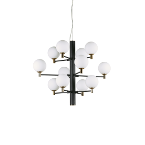 Lampa wisząca COPERNICO SP12 NERO czarna 197319 Ideallux