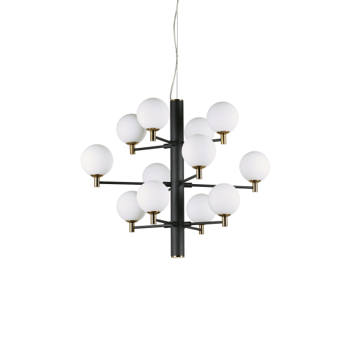 Lampa wisząca COPERNICO SP12 NERO czarna 197319 Ideallux