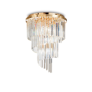 Lampa sufitowa CARLTON PL12 złota 213507 Ideallux