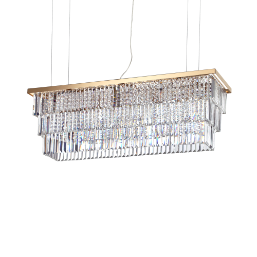 Lampa wisząca MARTINEZ SP8 ORO złota 213583 Ideallux