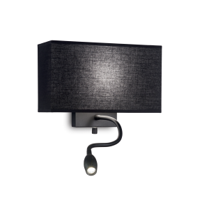 Kinkiet HOTEL AP2 ALL BLACK czarny 215709 Ideallux