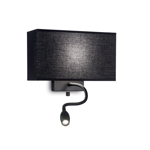 Kinkiet HOTEL AP2 ALL BLACK czarny 215709 Ideallux