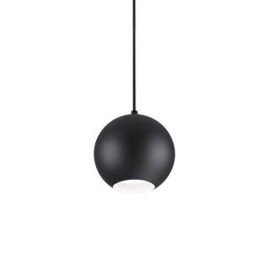 Lampa wisząca MR JACK SP1 BIG NERO czarna metalowa kula na żarówkę GU10 Ideallux