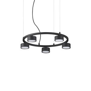 Lampa wisząca MINOR ROUND SP5 czarna 235516 Ideallux