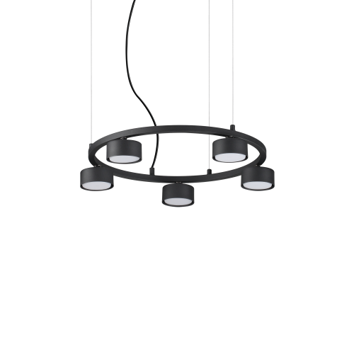 Lampa wisząca MINOR ROUND SP5 czarna 235516 Ideallux