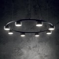 Lampa wisząca MINOR ROUND SP8 czarna 235547 Ideallux