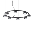 Lampa wisząca MINOR ROUND SP8 czarna 235547 Ideallux