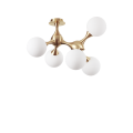 Lampa sufitowa NODI PL5 OTTONE SATINATO mosiądz 241050 Ideallux