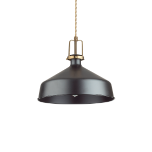 Lampa wisząca ERIS-1 SP1 NERO czarna 249056 Ideallux