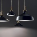Lampa wisząca ERIS-1 SP1 NERO czarna 249056 Ideallux