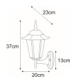 Kinkiet zewnętrzny K-5009A UP czarna z serii STANDARD | KAJA