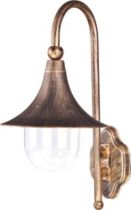 Kinkiet zewnętrzny K-8125 czarna/złota z serii BOSTON | KAJA