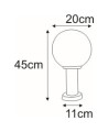 Niska zewnętrzna lampa stojąca K-LP270-450 z serii ANA | KAJA
