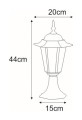 Niska zewnętrzna lampa stojąca K-5009S czarna z serii STANDARD | KAJA